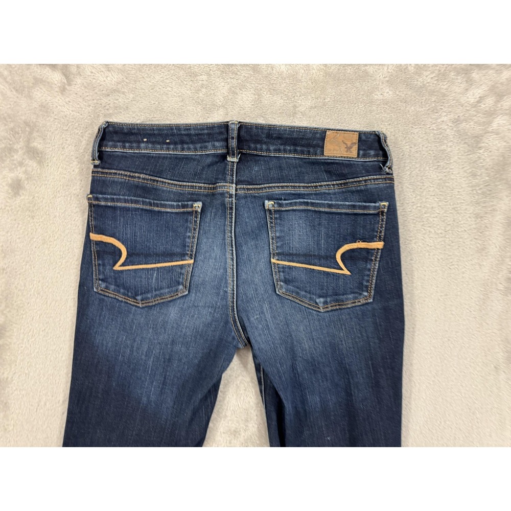 American Eagle Outfitters Jeans‎ Womens 8 Blue Skinny Viscose Stretch Whiskered - Picture 9 of 16